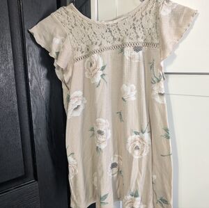 Torrid Cream Lace Accent Garment